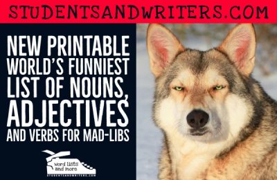 Read more about the article New Printable World’s Funniest List of Nouns, Adjectives and Verbs for Mad-libs