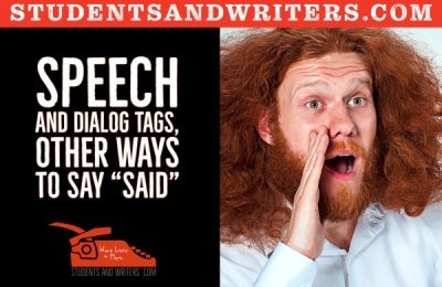 Read more about the article Speech and dialog tags, other ways to say “said”